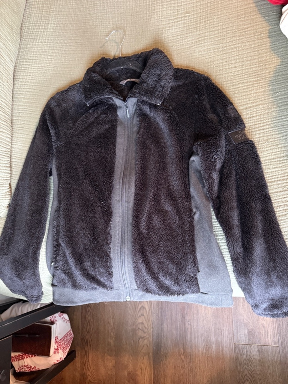 Women's Black North Face Sherpa Zip Jacket